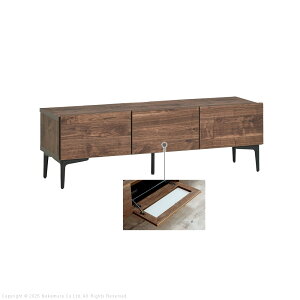 テレビボード ガラス扉/幅120cm テレビ台 ローボード TVボード 国産 日本製 セミ完成品 リビングボード テレビラック リビング収納 TV台 AVボード おしゃれ ナチュラル ウォールナット ブラウン