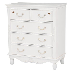 チェスト 4段 おしゃれ ホワイト 四角 鍵付き 姫 木製 かわいい アンティーク風 エレガント 北欧 お洒落 モダン デザイン テイスト スタイル カフェ風 人気 おすすめ アイテム インテリア 家