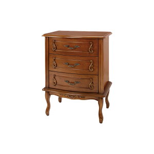 3Dチェスト 3段 おしゃれ ブラウン 四角 レトロ 木製 猫脚 エレガント アンティーク風 北欧 お洒落 モダン デザイン テイスト スタイル カフェ風 人気 おすすめ アイテム インテリア 家具 新生