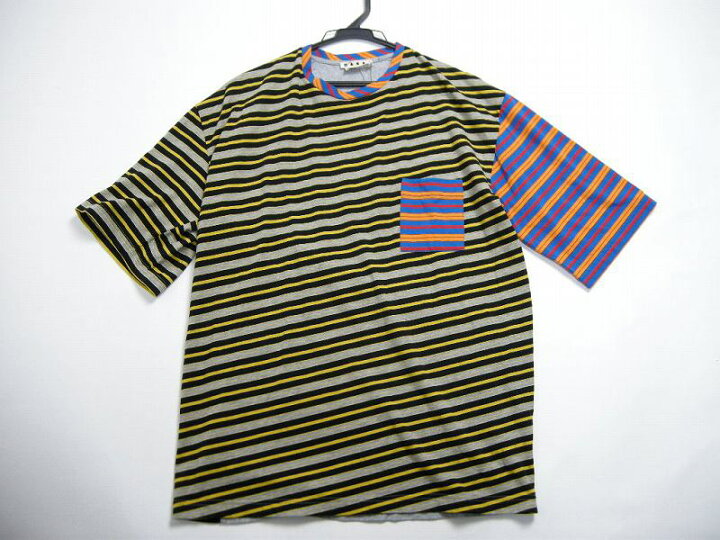 楽天市場】【MARNI/マルニ/マルチボーダーパネルTシャツ/TEE/半袖T 