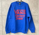 STANDARD CALIFORNIA VANS × SD LOGO CREW SWEAT スタンダードカリフォルニア ロゴ スウェット クルーネック スエット トレーナー スウェットシャツ バンズ ヴァンズ ブルー/サイズM/L/XL