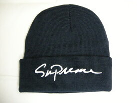 2018AW Supreme/シュプリーム/Classic Script Beanie/クラシック スクリプト ビーニー/ニットキャップ/ニット帽子/ニットCAP/18FW/18AW/2018FW/秋冬/ネイビー