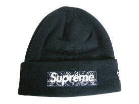 2019AW/Supreme/シュプリーム/NEWERA Bandana Box Logo Beanie/バンダナ ボックスロゴビーニー/ニットキャップ/New era/ニット帽/ニットCAP/19FW/19AW/2019FW/秋冬/ダークネイビー系/メンズ/レディース