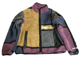 2020AW/Supreme/シュプリーム/Reversible Colorblocked Fleece Jacket /リバーシブルカラー ブロッキングフリース ジャケット/ボアフリース/BOA/20AW/20FW/FW20/2020FW/秋冬/Purple/パープル/メンズ/サイズS