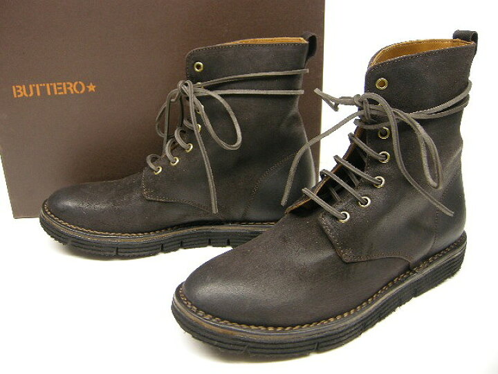 楽天市場】【BUTTERO(ブッテロ)】【スエードレザーレースアップブーツ  