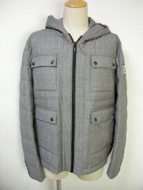 【MONCLER/モンクレール/GAMME BLEU/ガムブルー/フード付きミリタリーライトダウンジャケット/軽量/DOWN JKT/ウール製/WOOL/M-65/スーツ生地】【998/グレー/メンズ】【春夏S/S SS/391-40382-03-16725/サイズT3(L相当)】【トムブラウンデザイン】