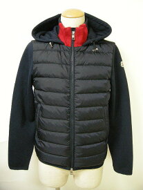 【MONCLER/モンクレール/スウェット切替フード付きダウンジャケット/ダウンパーカー/スウェットダウン/ダウンカーディガン/スウェットパーカー/DOWN JKT/スエット/773/ダークネイビー系/メンズ/2016-2017AW/秋冬/091-84023-00-80967】【サイズS/M/L/XL】