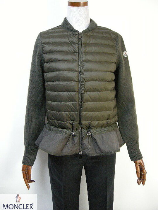 楽天市場】【MONCLER/モンクレール/フリル付きニット切替ダウン 