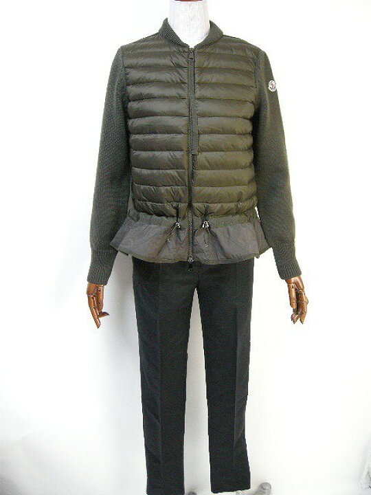 楽天市場】【MONCLER/モンクレール/フリル付きニット切替ダウン  