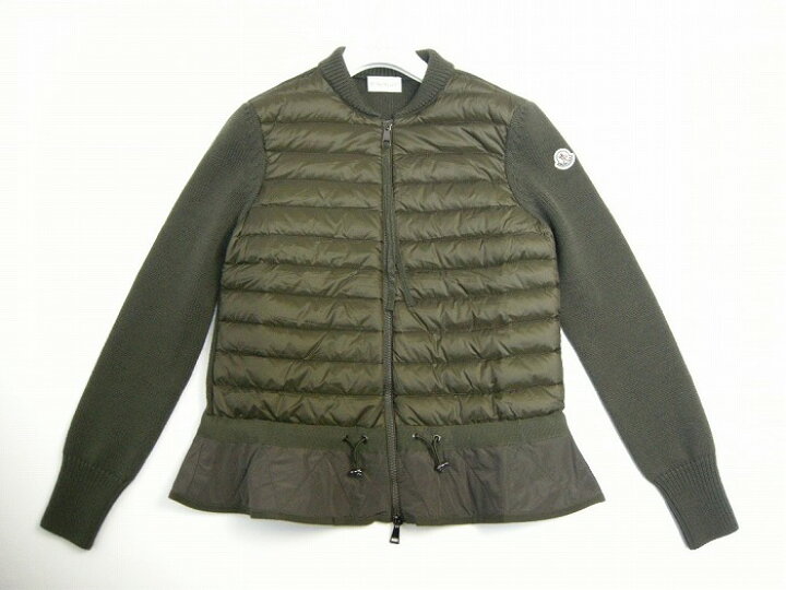 楽天市場】【MONCLER/モンクレール/フリル付きニット切替ライトダウン 