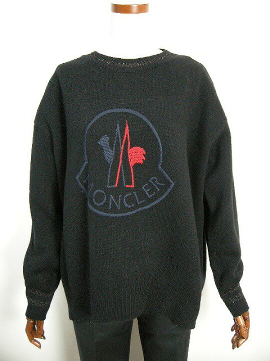楽天市場】【MONCLER/モンクレール/ロゴ刺繍カシミヤニットセーター 