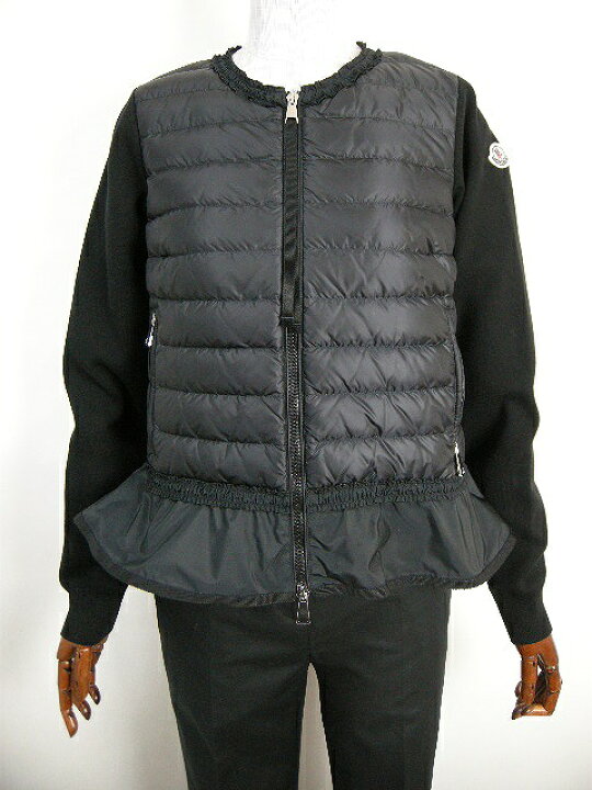 楽天市場】【MONCLER/モンクレール/ニット切替フリルダウンジャケット 