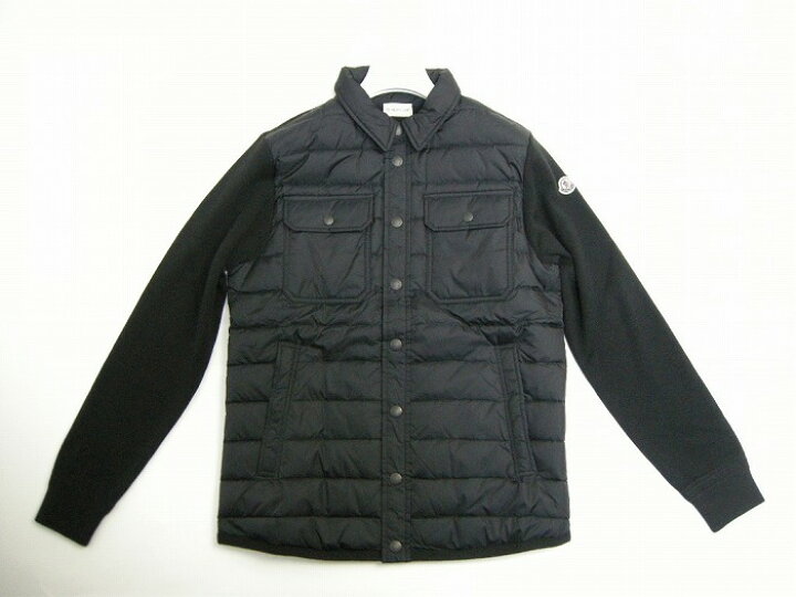 楽天市場】【MONCLER/モンクレール/シャツ型ニット切替ダウン 