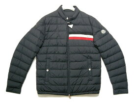 【MONCLER/モンクレール/YERES GIUBBOTTO/ライトダウンジャケット/メンズ/2020SS/春夏/742/ダークネイビー系/トリコロール/ライダースダウンジャケット/ダウンセーター】【サイズ1/4/5】