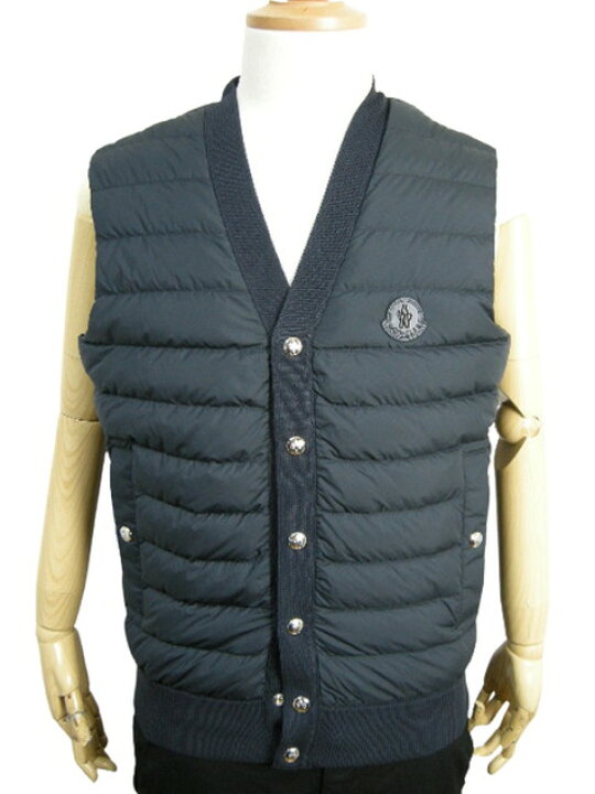 楽天市場】【MONCLER/モンクレール/GILET TRICOT/コットンニット切替  