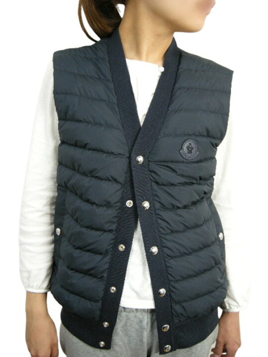 楽天市場】【MONCLER/モンクレール/GILET TRICOT/コットンニット切替 