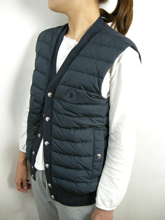 楽天市場】【MONCLER/モンクレール/GILET TRICOT/コットンニット切替 