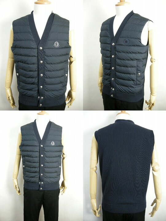 楽天市場】【MONCLER/モンクレール/GILET TRICOT/コットンニット切替 