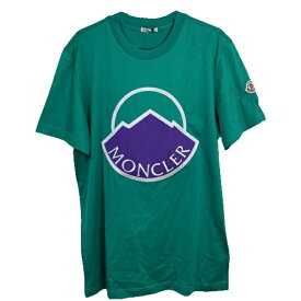 【MONCLER/モンクレールSS TSHIRT/ロゴ Tシャツ/TEE/半袖Tシャツ/カットソー/2023SS/春夏/85G/グリーン系/メンズ8C00048-8390Y】【サイズM/XXL】