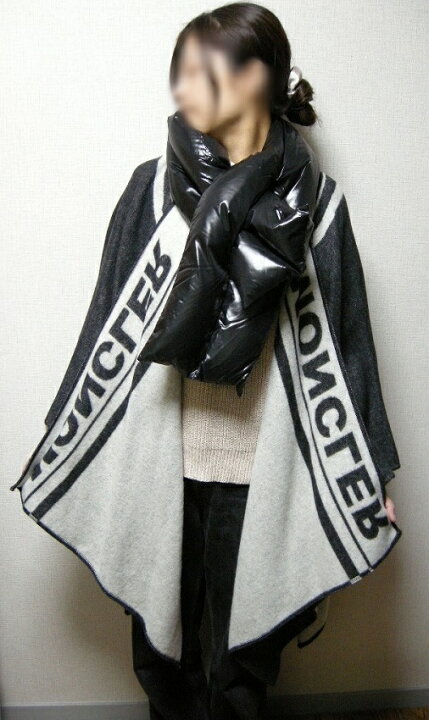 楽天市場】【MONCLER/モンクレール/ダウンマフラー付きウールニット  