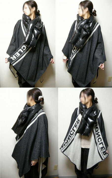 楽天市場】【MONCLER/モンクレール/ダウンマフラー付きウールニット  