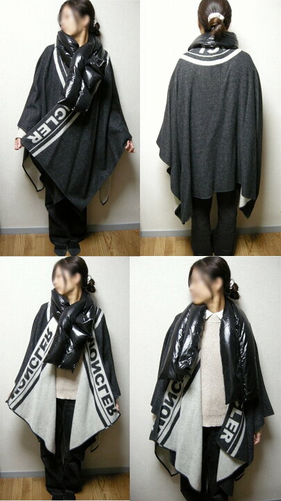 楽天市場】【MONCLER/モンクレール/ダウンマフラー付きウールニット  