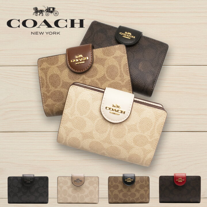 楽天市場】コーチ COACH 財布 二つ折り財布 ミニ財布 レザー 