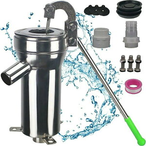 昔ながらの手動井戸ポンプ 井戸ポンプ ステンレス鋼手動水ポンプ手動地下水ポンプ 家庭用庭の中庭地下水に適しています 耐久性 ポンプ 排水ポンプ 取水 災害対策