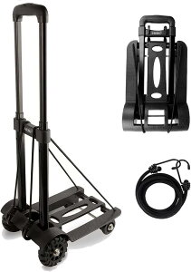 キャリーカート 折りたたみ 台車 アウトドア 軽量 小さい コンパクト 4輪【当社オリジナル荷締めゴム付き】【国内検品・品質管理・安心サポート】