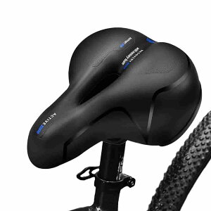 自転車サドル ソフトサドル 防水 デュアル衝撃吸収 通気性 やわらかい 穴開き 低反発 夜間反射条付き コンフォート お尻が痛くない クッション クロスバイク/ロードバイク/マウンテンバイ