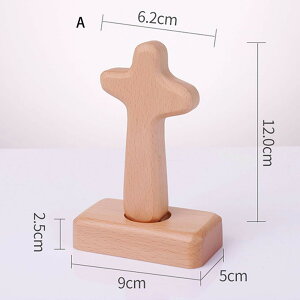 十字架 置物 イエスキリスト クロス 木製 キリスト教 礼拝 祈り 卓上 オブジェ スタンド インテリア 装飾 工芸品 磁石 礼拝堂 教会 学校 イースター飾り
