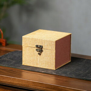 【10個セット】錦箱 麻布製 銅製留め具 紫砂壷包装 磁器包装 ギフトボックス リネン布 包装箱 高品質 ギフト包装 曲がりフック付き ジュエリー包装 茶器包装 プレゼント用包装 おしゃれな包