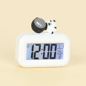 学生目覚まし時計 日本語説明書付き 新型スマートデスクトップ 多機能 時計 夜光 温度 カレンダー付き キッチンタイマー プレゼント かわいい 子豚 羊 宇宙人 犬 ウサギ 恐竜 イチゴ