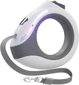 新型 犬用リード ライト付き 伸縮式リード ドッグリード 伸縮リード 夜間散歩 犬用リード 3m