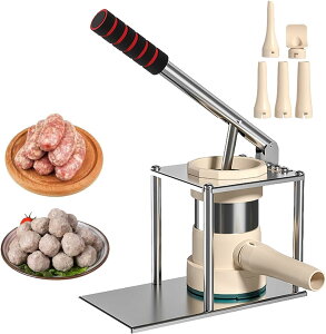 ソーセージ詰め物機 ソーセージ用 肉詰め物 ステンレス鋼縦型ソーセージ詰め物 肉グラインダーとソー 手動ソーセージメーカー肉詰め機 商業 家庭用 ソーセージ充填機
