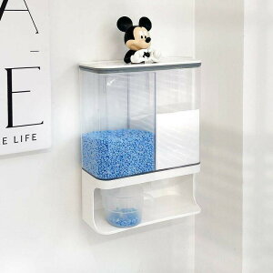 壁掛け式ライスディスペンサー 105オンス 3000ml 洗濯洗剤ディスペンサー ドライフード保存容器 カップ1個付き 大容量 キッチン保存容器 コーヒー豆 ランドリービーズ ドッグフード スナック