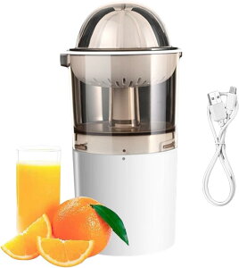 ミリリットル電動シトラスオレンジジューサー絞り器 USB充電式 レモン果物咀嚼機ミニ ジューサー抽出器 ポータブル 家庭用フルーツプレス機 ホーム&キッチン250ML (ホワイト)