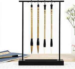毛筆 掛け 筆 スタンド 吊り 書道小物 習字 置物 工芸品 アクセサリ 書道用具 展示小物 筆架 書道筆ハンガー 文房具 吊りタイプ