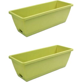 プランター 2 枚 野菜深植えプランター排水穴プラスチック ガーデン バルコニー トレイ付き 屋内 屋外 野菜グリーン プランター 野菜プランター ボックス 厚い ホーム植物花コンテナー装飾ガーデニン