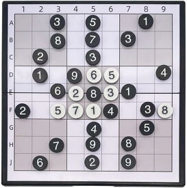 磁気式数独 9マスグリッド 小学校入学ボード ロジックパズル 思考トレーニング玩具 ラダーゲーム チェス (9マス数独)