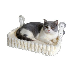 猫用窓際ハンモック 吸盤式 猫ベッド 折りたたみ式 ウィンドウベッド 2way オールシーズン 室内用 省スペース 洗える 起毛素材 ふわふわ 日光浴 お昼寝 キャットハンモック 耐荷重 安定 取り付け簡単 ねこ 窓 べッド ペット用品