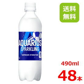 【お得なクーポン配布中】アクエリアス スパークリング 490mlPET/24本入り×2箱/48本/2ケース/AQUARIUS/スポーツドリンク
