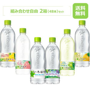 い・ろ・は・す製品 540mlPET 各種から選べる2箱セット/24本入り×2箱/48本/2ケース/羽山脈の天然水/もも/なし/シャインマスカット/北のぶどうミックス/れもんプラス