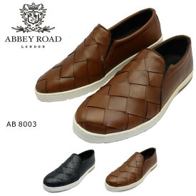 アビーロード ABBEY ROAD メンズ レザー メッシュ スリッポン カジュアルシューズ AB8003 靴 マドラス madras