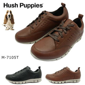 ハッシュパピー メンズ ウォーキングシューズ M-7105T レザースニーカー 軽量 幅3E 紳士 靴 Hush Puppies 7105T
