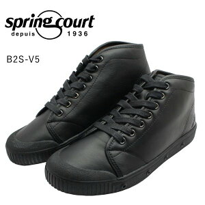 XvOR[g SPRING COURT fB[X Xj[J[ r[c[ U[ B2 Leather B2S-V5 nCJbg ubN/ubN BLK/BLK