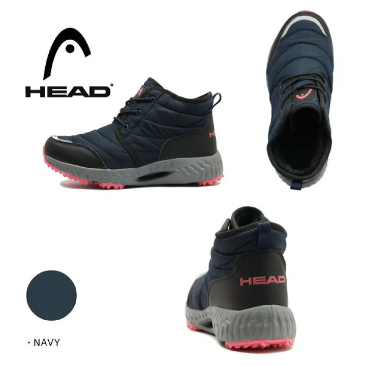 楽天市場 Head ヘッド レディース スノー ブーツ Hdl 0026 幅広 軽量 防寒 防水 防滑 靴 黒 紺 ブラック ネイビー ミッキー靴店