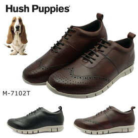 ハッシュパピー メンズ 靴 レザースニーカー M-7102T 軽量 幅3E カジュアル ビジネス Hush Puppies 7102T