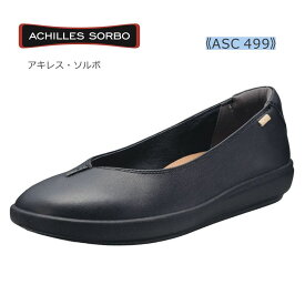 ACHILLES SORBO アキレス ソルボ レディース シューズ ASC 499 4990 ウォーキング カジュアル レザー 本革 2E 靴 黒 ブラック