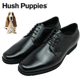 ハッシュパピー メンズ ビジネスシューズ 1672 M-1672NT 外羽根 プレーントゥ スクエアトゥ 幅3E 本革 Hush Puppies 通気性 紳士 靴 黒 ブラック